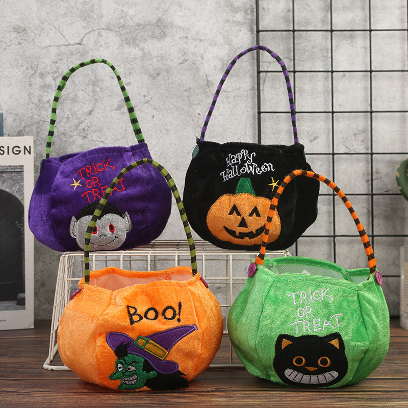 Halloween Kids Candy Tote | Premium Pumpkin & Witch Bag