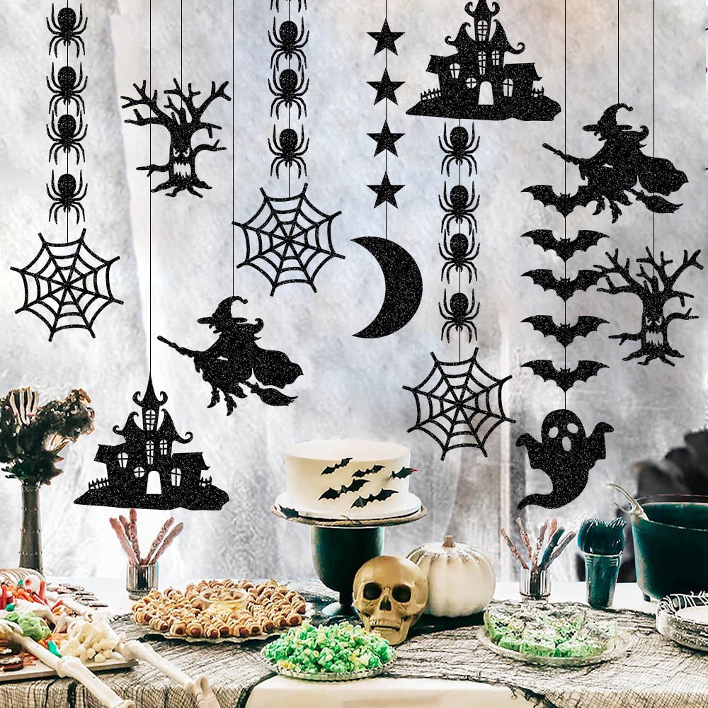 Halloween Streamer Décor Set, 6pc | Premium Party Hanging Decorations