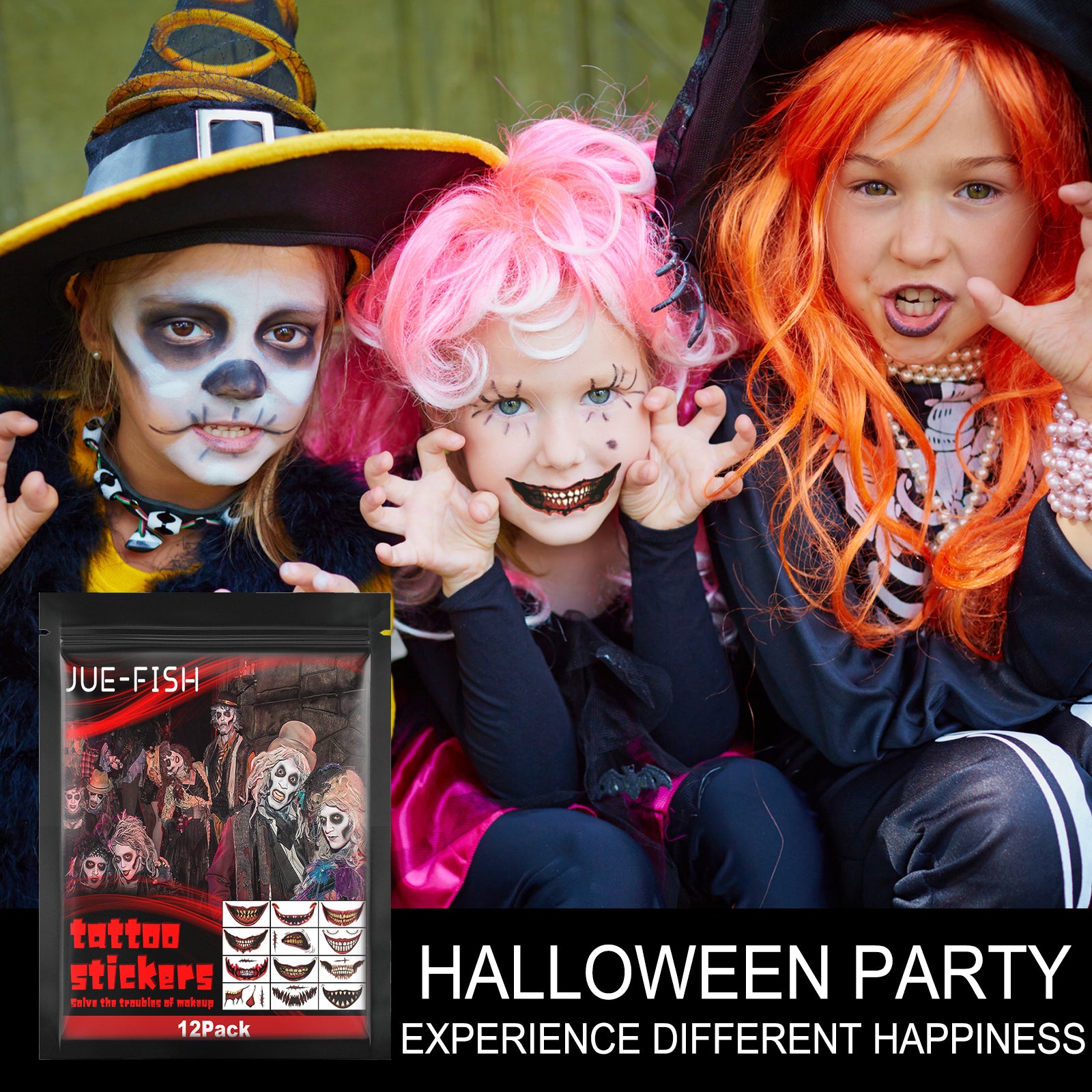 Halloween Tattoo Stickers | Premium Party Makeup Accessory