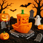 Ghost Ship Pumpkin Boat Decor | Premium Halloween Desk Piece