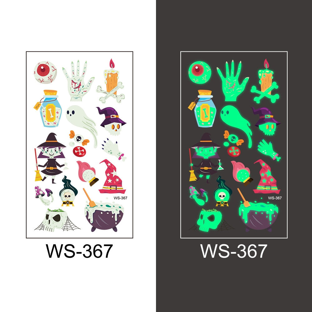 Luminous Tattoo Stickers | Premium Halloween Party Favor