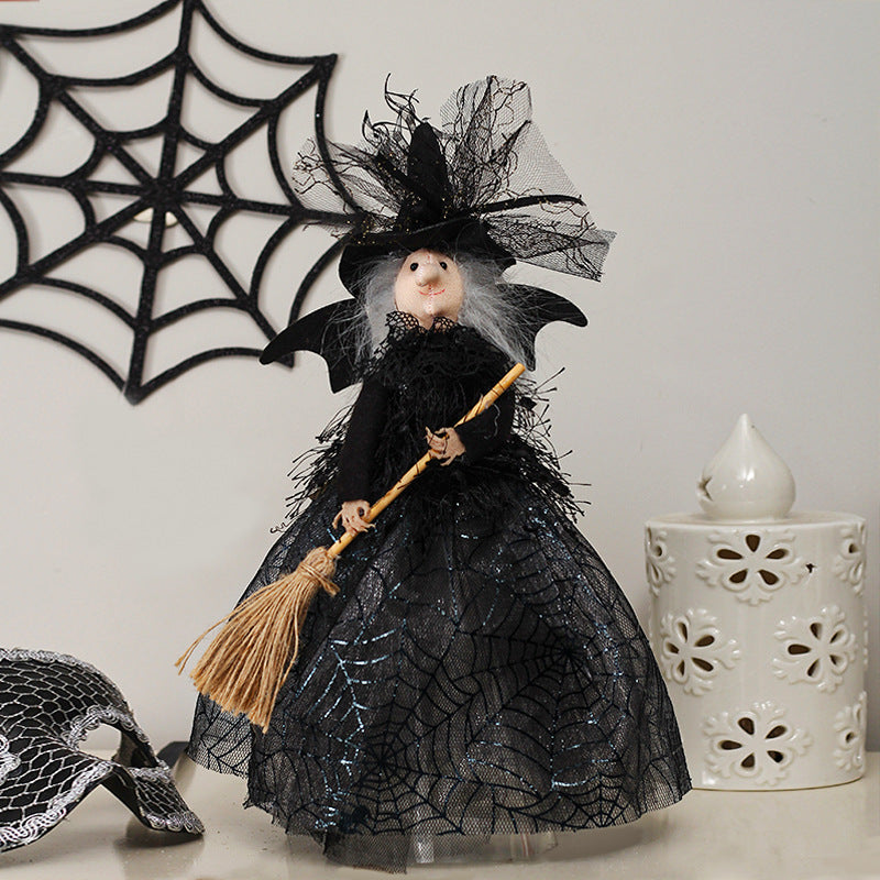Witch Doll Tree Topper | Premium Halloween Desktop Ornament