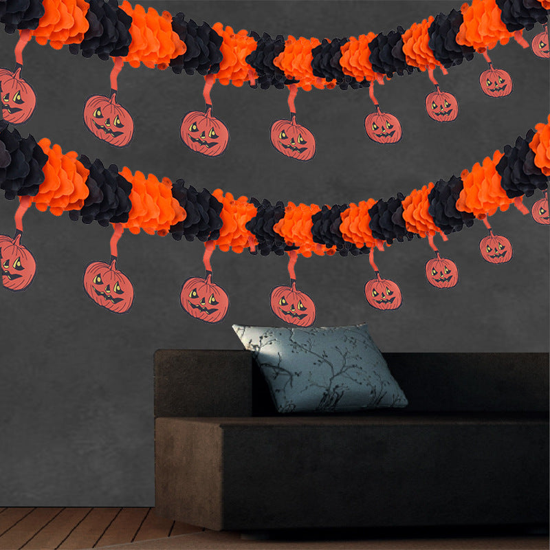 Pumpkin Honeycomb Decoration | Premium Halloween Party Prop
