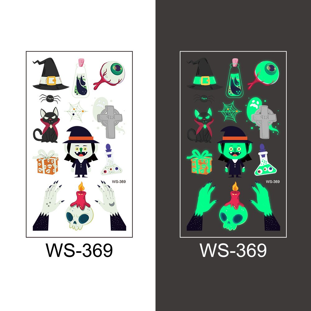 Luminous Tattoo Stickers | Premium Halloween Party Favor