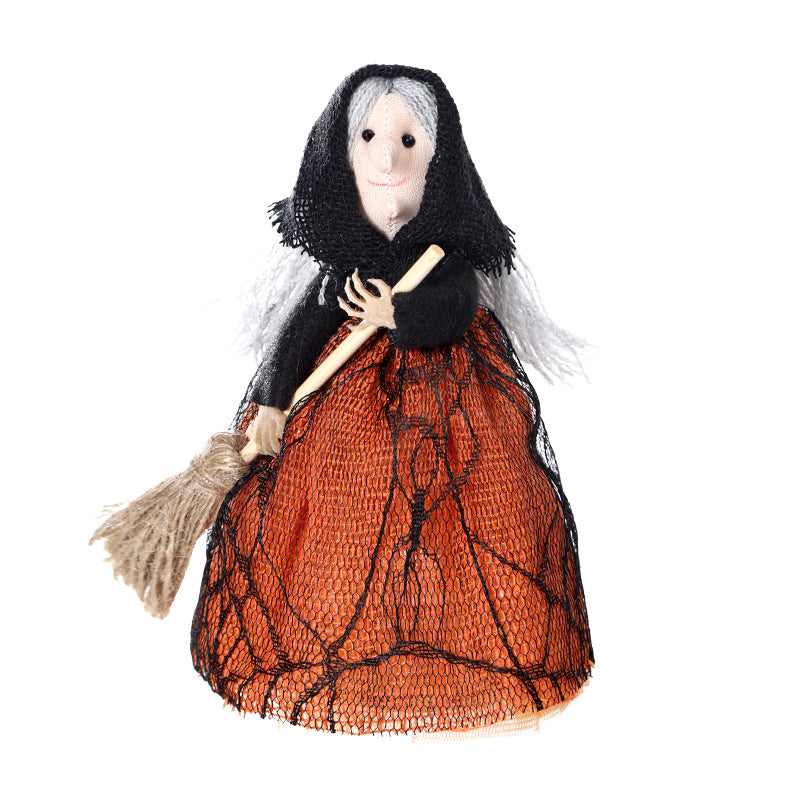 Witch Broom Tree Topper Star | Premium Halloween Decor