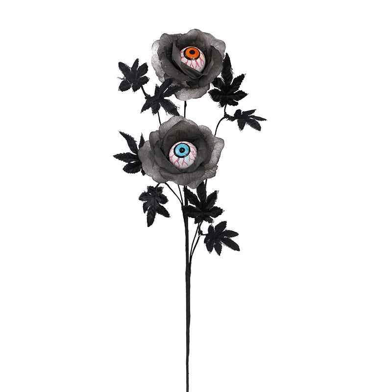Eyeball Maple Leaf Bouquet | Premium Halloween Decor Stems