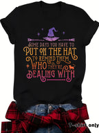 Humorous Witch Graphic Tee | Premium Halloween Short-Sleeve Shirt