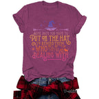 Humorous Witch Graphic Tee | Premium Halloween Short-Sleeve Shirt