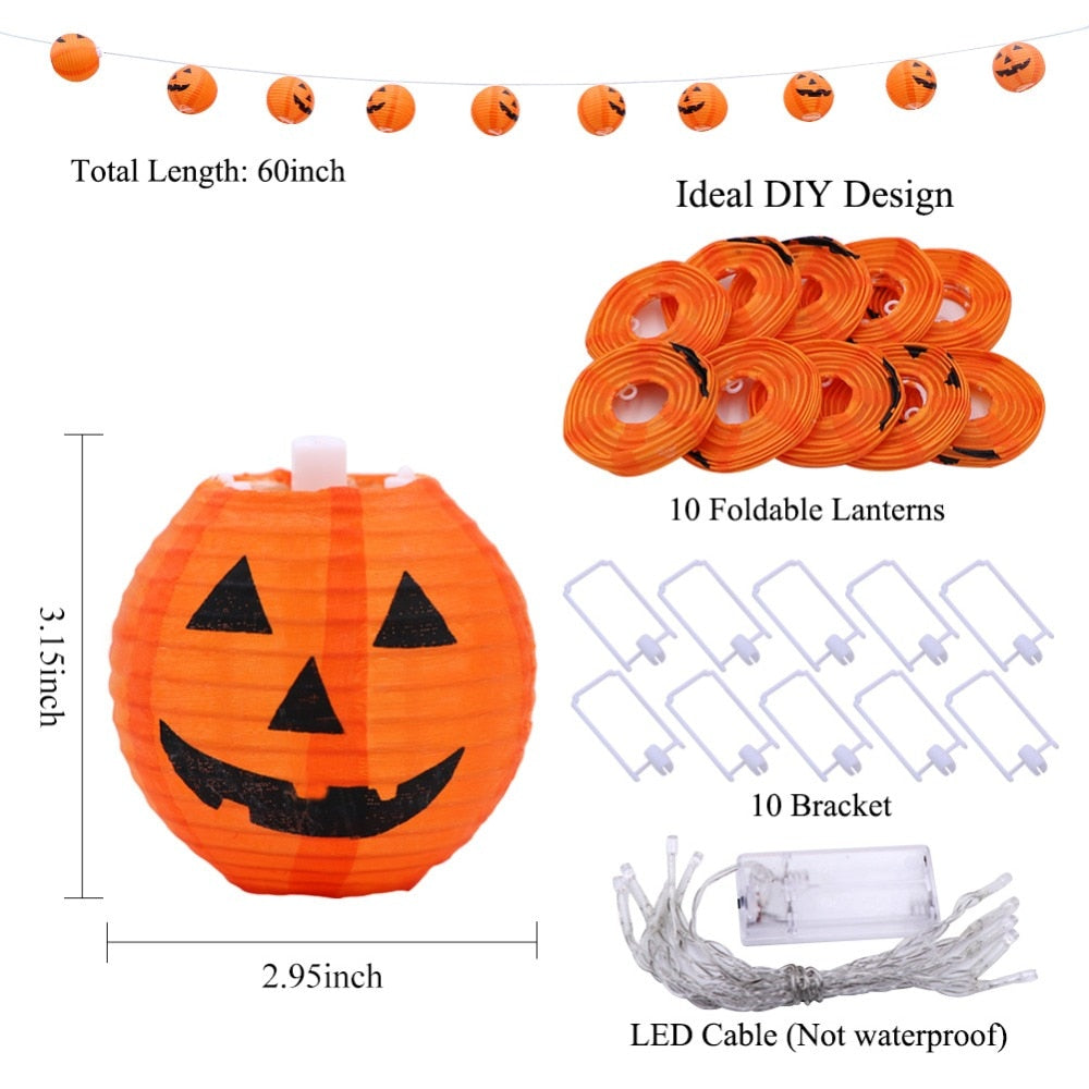 Pumpkin LED String Lights | Premium Halloween Home Decor