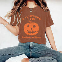 Halloween Pumpkin Print T-Shirt | Premium Graphic Tee