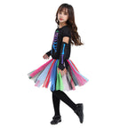 Neon Skeleton Party Dress | Premium Halloween Punk Costume