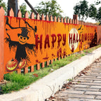 Halloween Backdrop Banner | Premium Bloody Bat & Pumpkin Decor, 250x48cm