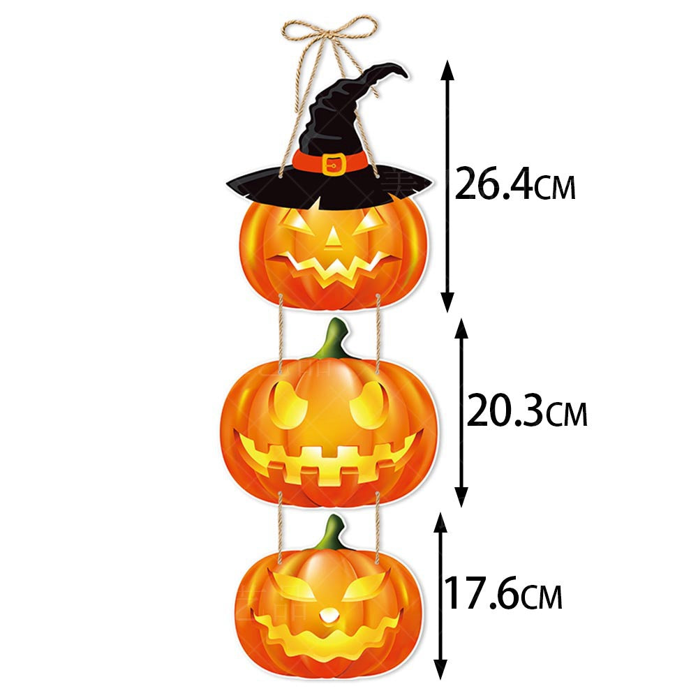 Halloween Door Hanger Set | Premium Pumpkin & Bat Decorations