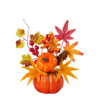 Maple Leaf Pumpkin Decor | Premium Autumn Harvest Accent