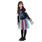 Neon Skeleton Party Dress | Premium Halloween Punk Costume