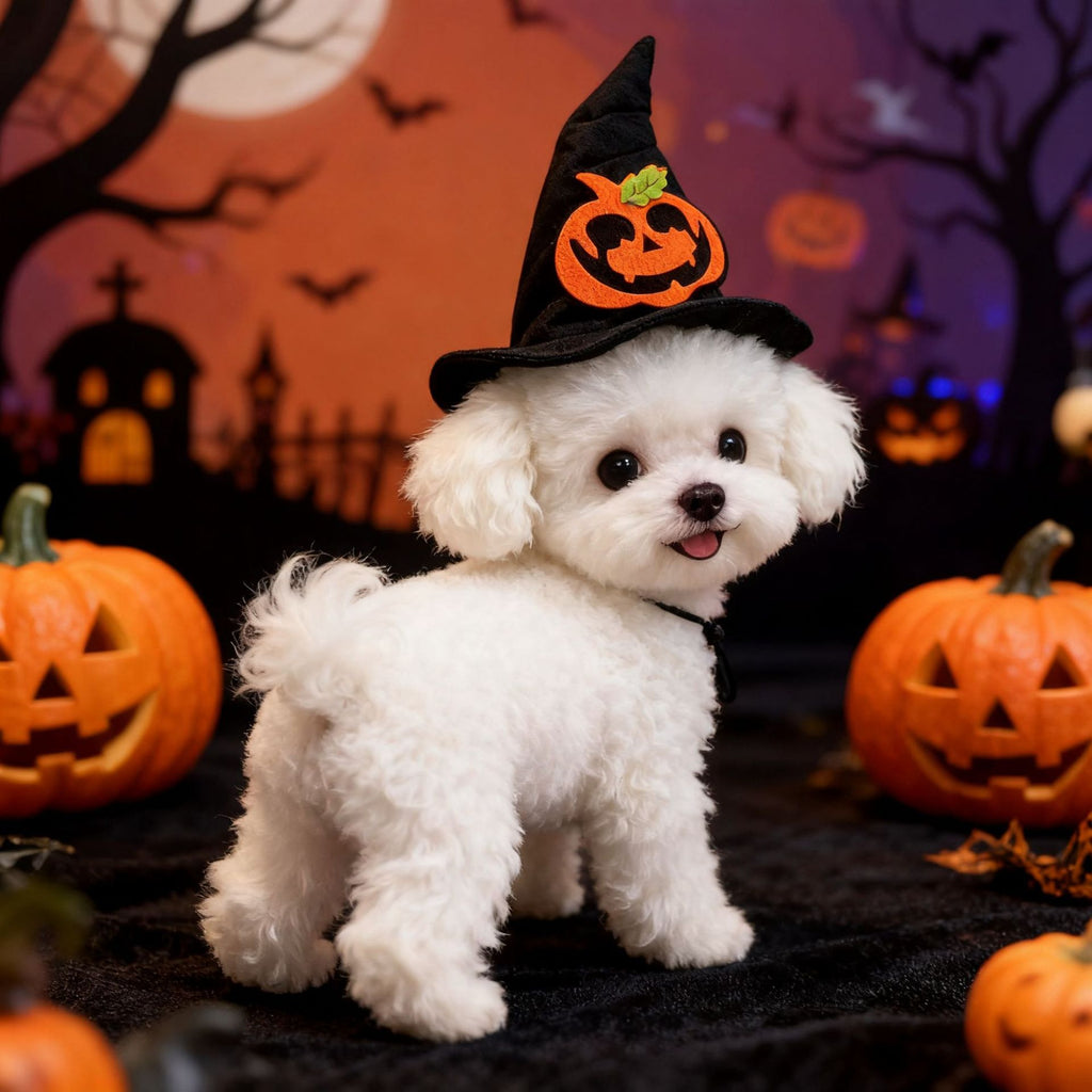 Pet Halloween Costume Hat | Premium Pumpkin & Bat Styles