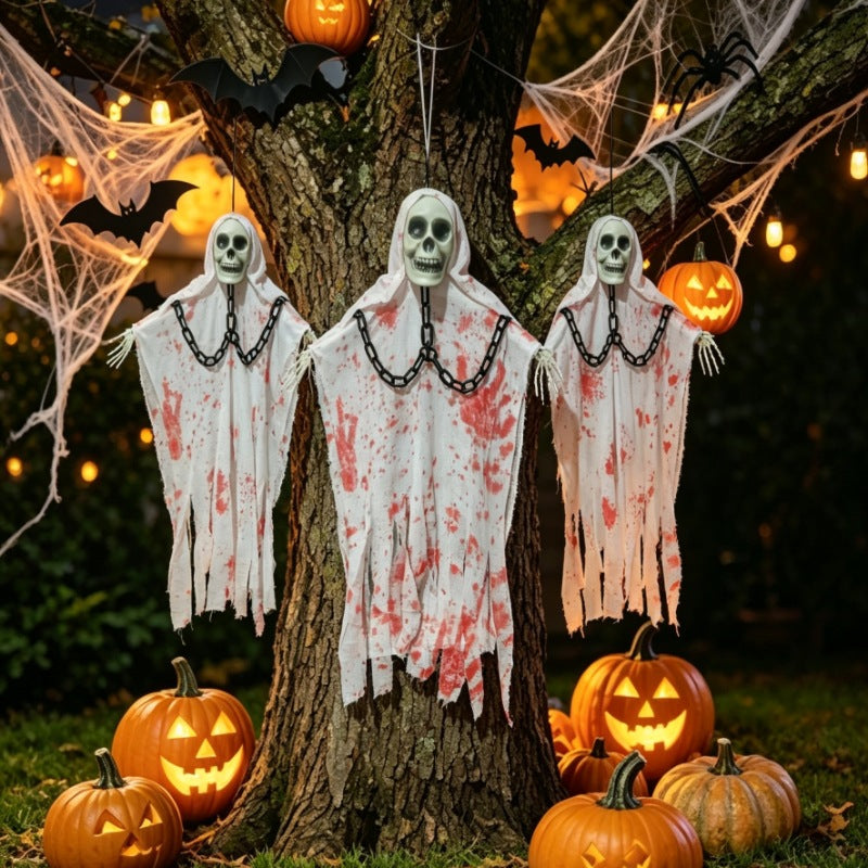 Foldable Ghost Skeleton Prop | Premium Halloween Horror Decor