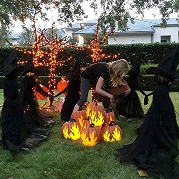 Light-Up Witch Ghost Decoration | Premium Halloween Voice-Control Prop