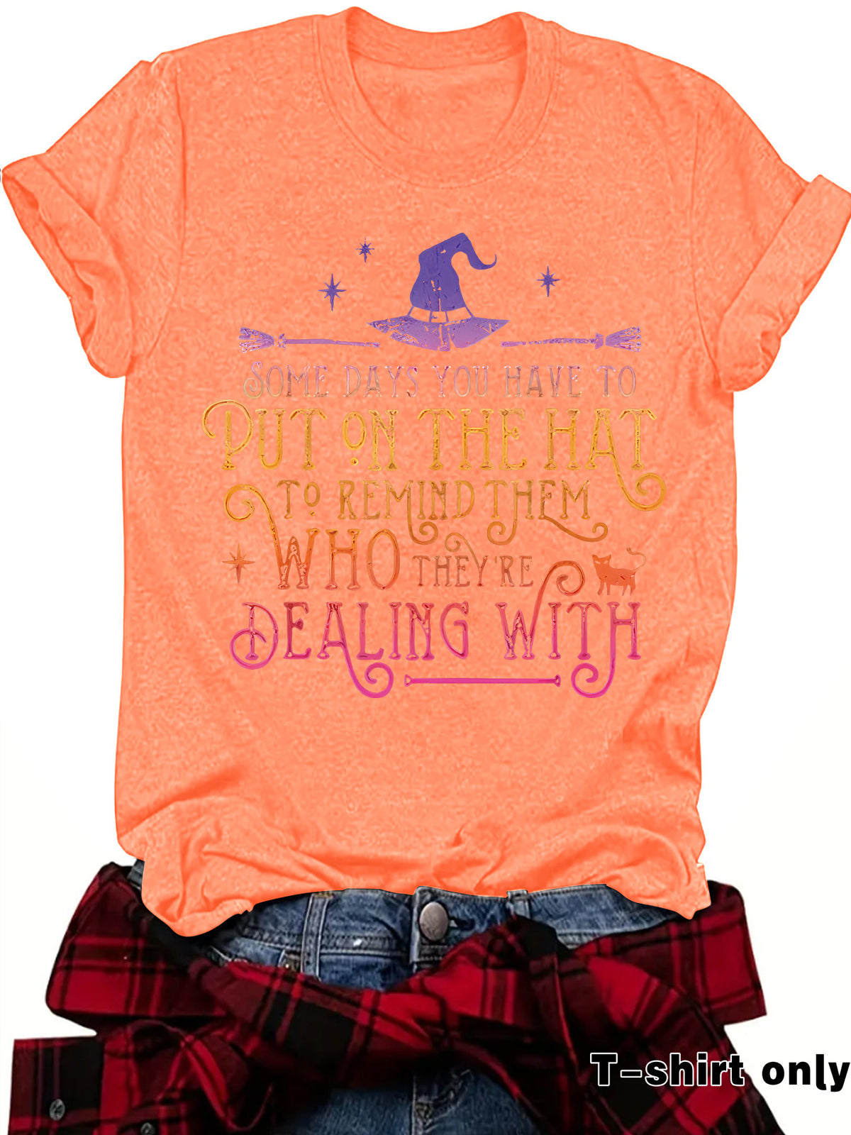 Humorous Witch Graphic Tee | Premium Halloween Short-Sleeve Shirt
