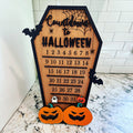 Wooden Halloween Countdown Calendar | Premium Pumpkin & Bat Decor