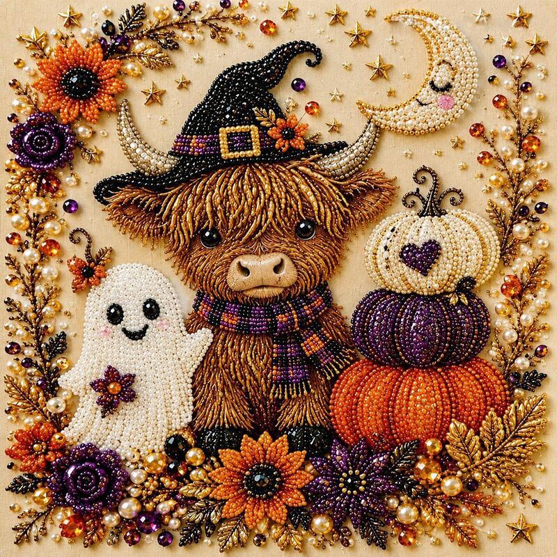 Spooky Ghost Diamond Art Kit | Premium Halloween DIY Wall Decor