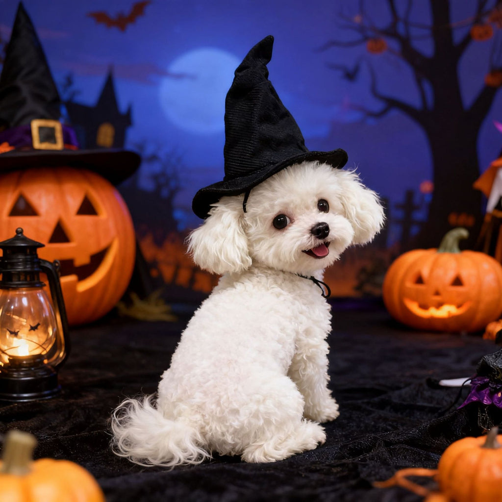 Pet Halloween Costume Hat | Premium Pumpkin & Bat Styles