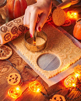 Pumpkin Print Rolling Pin | Premium Halloween Wooden Baking Decor