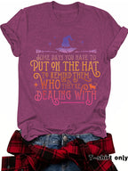 Humorous Witch Graphic Tee | Premium Halloween Short-Sleeve Shirt