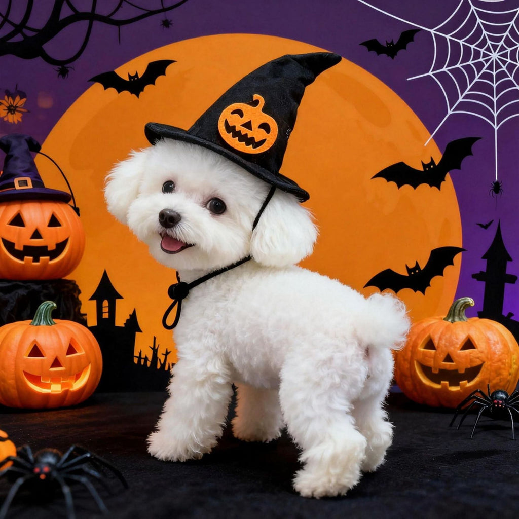 Pet Halloween Costume Hat | Premium Pumpkin & Bat Styles