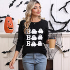 Embroidered Halloween Top | Premium Long Sleeve Round Neck Shirt