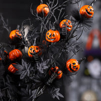 Black Pumpkin Branch Decor | Premium Halloween Bouquet Stems