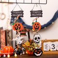 Wooden Pumpkin Ghost Door Plaque | Premium Halloween Decor