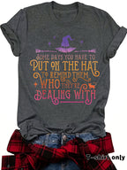 Humorous Witch Graphic Tee | Premium Halloween Short-Sleeve Shirt