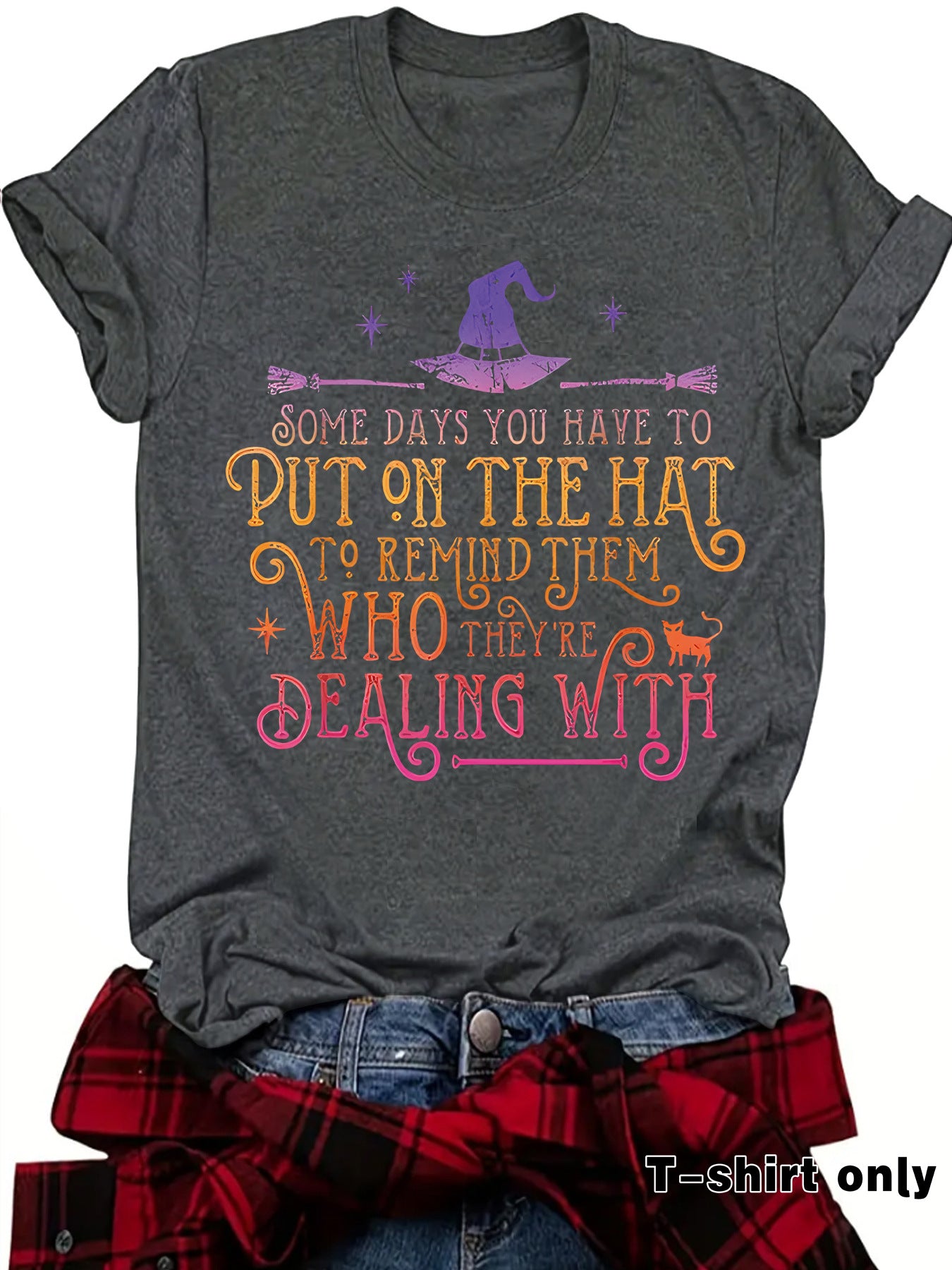 Humorous Witch Graphic Tee | Premium Halloween Short-Sleeve Shirt