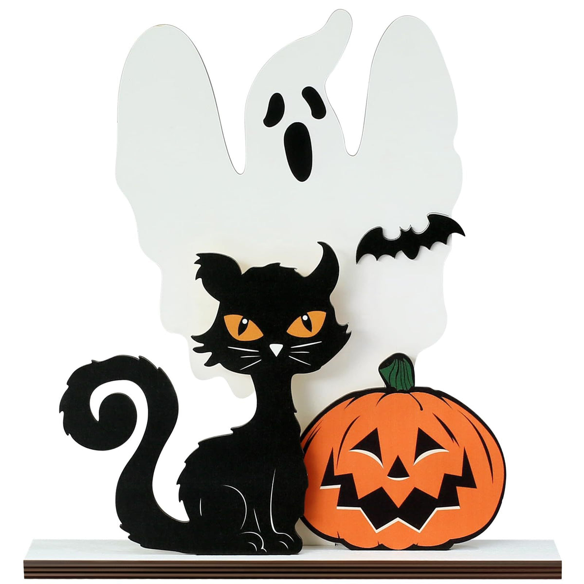 Wooden Ghost Hanging Ornament | Premium Halloween Craft Decor