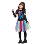 Neon Skeleton Party Dress | Premium Halloween Punk Costume
