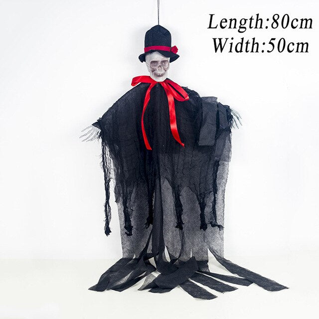 Hanging Grim Reaper Skull Prop | Premium Halloween Horror Decor