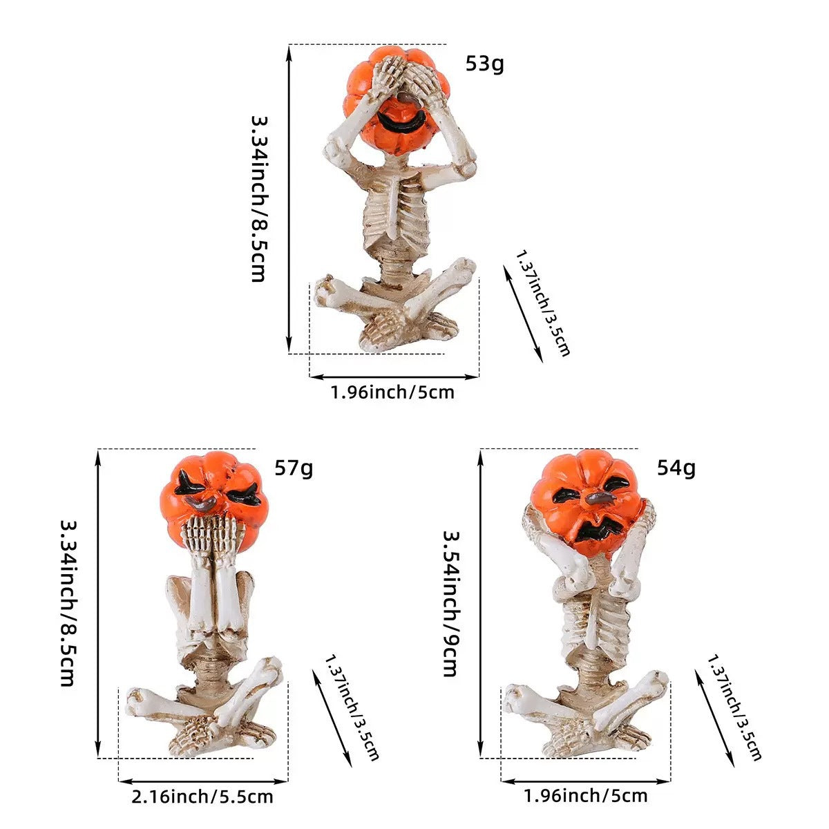 Meditation Pumpkin Skull Doll | Premium Halloween Decor