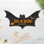 Wooden Silhouette Desk Sign | Premium Halloween Decor