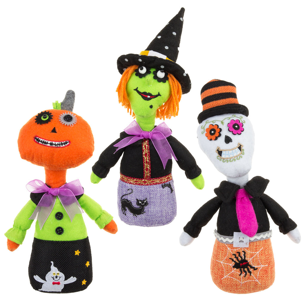Witch, Skull & Pumpkin Figurines | Premium Halloween Desktop Decor