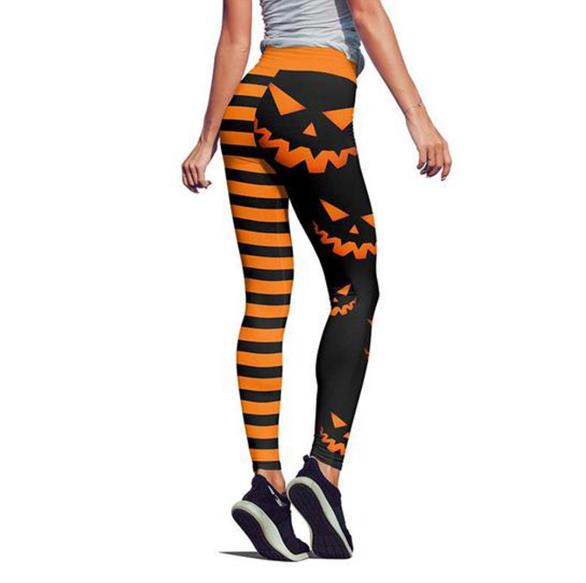 Pumpkin Print Pants | Premium Halloween Statement Style