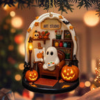 Spooky Reading Nook Ornament | Premium Halloween Decor