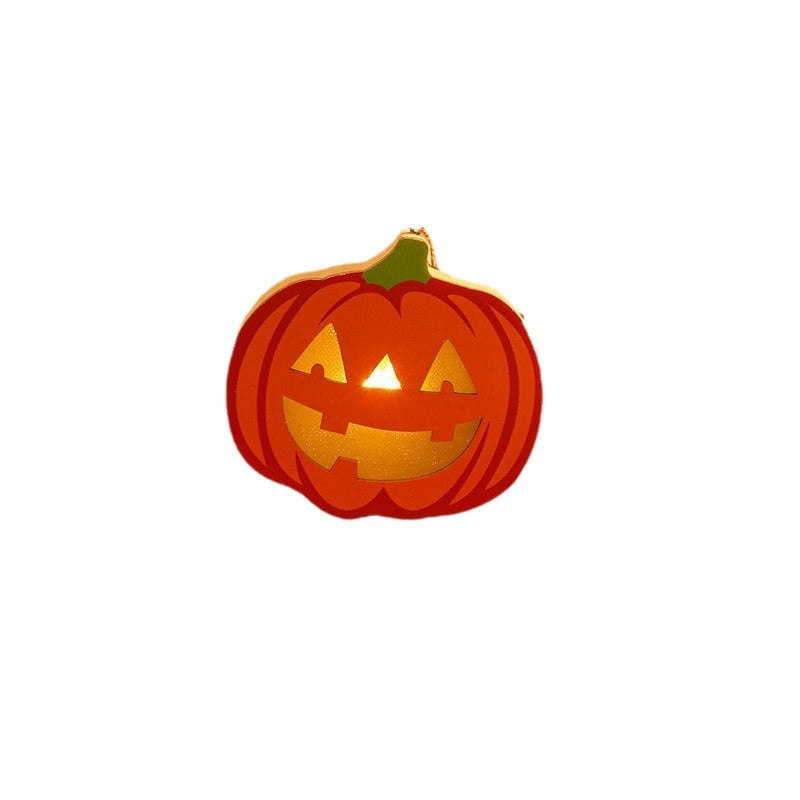 Wooden Pumpkin Skull Lantern | Premium Halloween Night Light