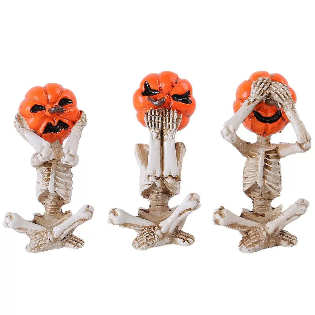 Meditation Pumpkin Skull Doll | Premium Halloween Decor