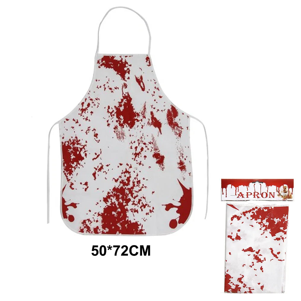 Bloody Handprint Tablecloth & Apron Set | Premium Halloween Decor